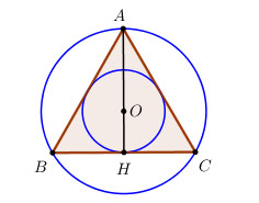 A triangle with circles and a circle in the center

Description automatically generated