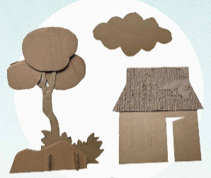 A group of cardboard cutouts

Description automatically generated