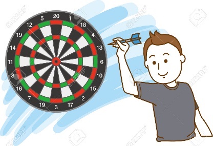 Image Illustration Of A Man Aiming At The Target Of Darts Royalty Free SVG, Cliparts, Vectors, and Stock Illustration. Image 162559617.