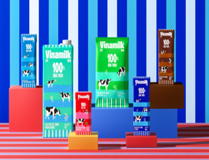 A group of milk cartons

Description automatically generated