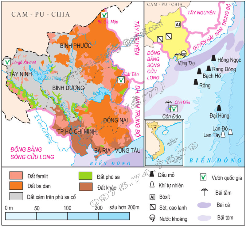 Bài 31. Vùng Đông Nam Bộ (Địa lý 9) – ÔN THI ĐỊA LÝ – GEOGRAPHY  (0847.736168)