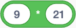 A green rectangular object with white circles and a white star

Description automatically generated