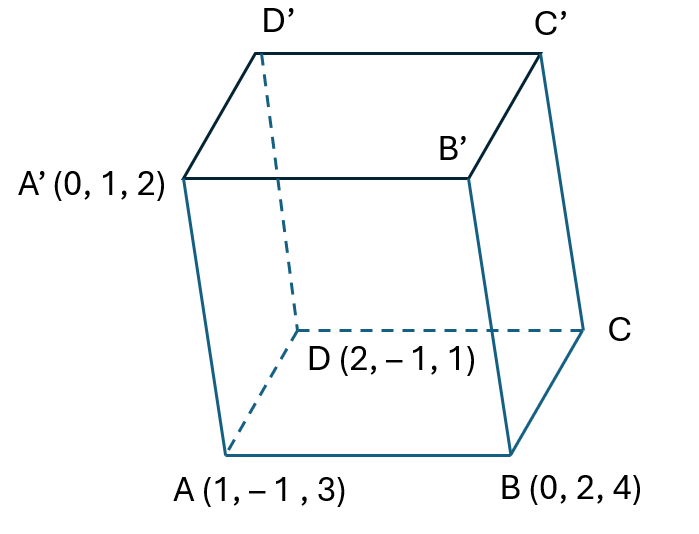 A cube with lines and letters

Description automatically generated