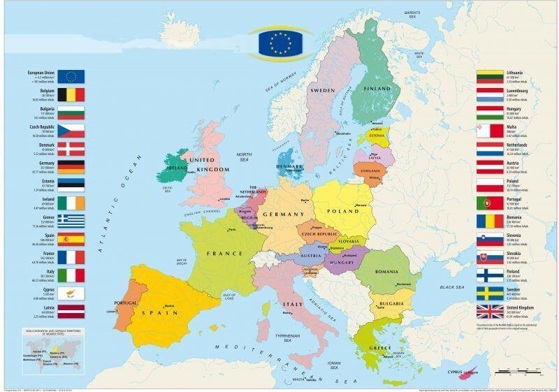 Bản đồ Châu Âu - Europe map