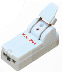A white electrical device with red text

Description automatically generated