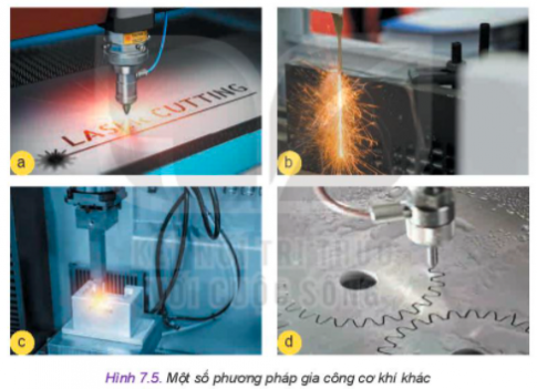 Quan sát và cho biết Hình 7.5 giới thiệu những phương pháp gia công cơ khí nào?