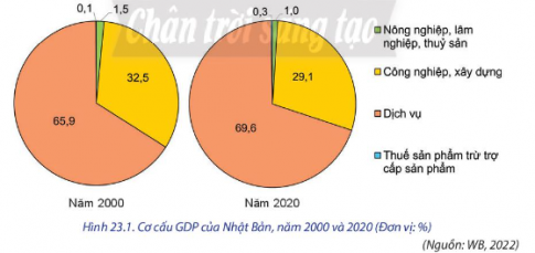 Nhận xét về quy mô, tốc độ tăng và cơ cấu GDP của Nhật Bản, giai đoạn 2000-2020.  - Trình bày tình hình phát triển kinh tế của Nhật Bản.  - Giải thích nguyên nhân phát triển kinh tế của Nhật Bản.