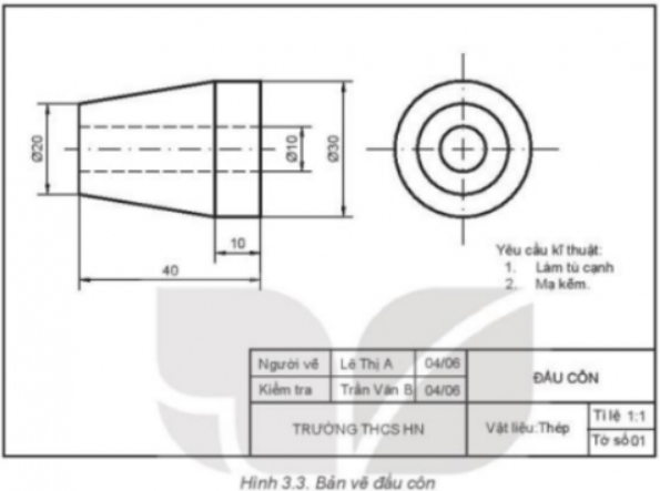 A drawing of a cone and a circle

Description automatically generated