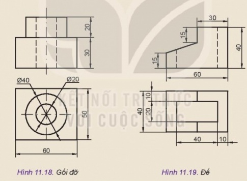 Giải bài 11 Hình chiếu trục đo