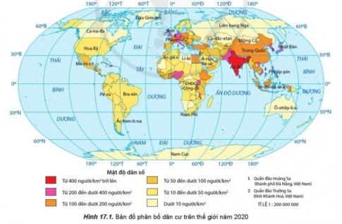 Giải bài 17 Phân bố dân cư và đô thị hóa