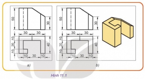 Giải bài 11 Hình chiếu trục đo