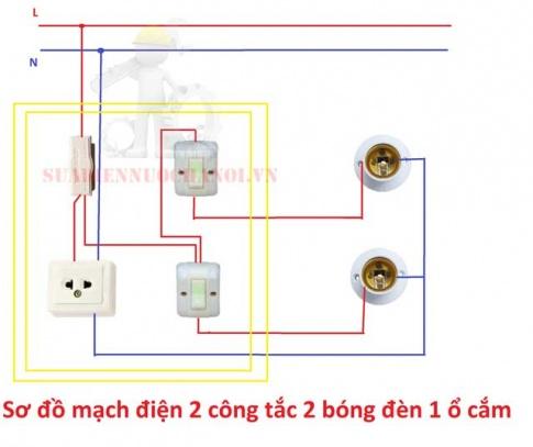 Hãy kể tên một số mạch điện sử dụng công tắc nổi, công tắc âm tường để bật, tắt tải bằng tay.