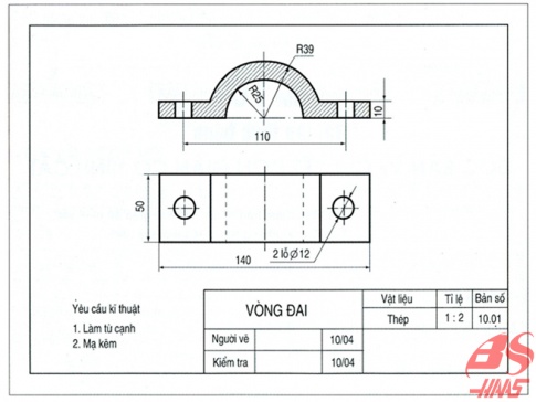 Giải bài 14 Bản vẽ chi tiết