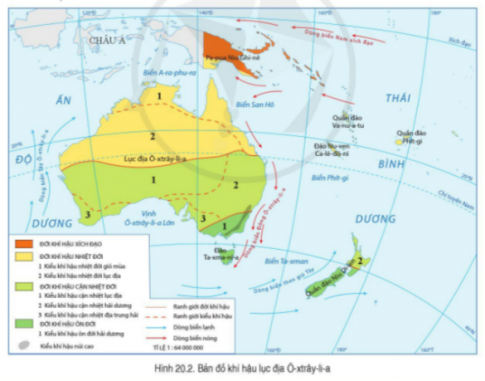 Giải bài 20 Vị trí địa lí, phạm vi và đặc điểm thiên nhiên châu Đại Dương