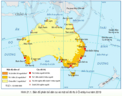 Giải bài 21 Đặc điểm dân cư, xã hội và phương thức con người khai thác, sử dụng và bảo vệ thiên nhiên ở Ô-xtrây-li-a
