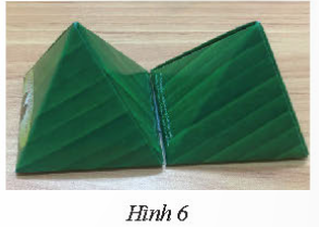 A green pyramid shaped object

Description automatically generated