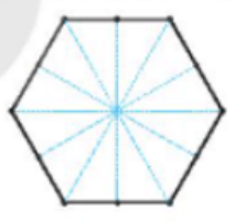 A hexagon with blue lines

Description automatically generated