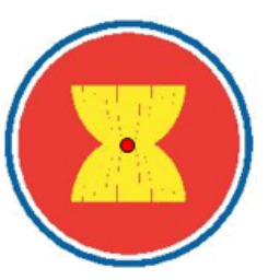 A red circle with a yellow x in it

Description automatically generated