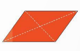 A red triangle with white lines

Description automatically generated