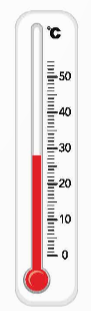 A thermometer showing the temperature

Description automatically generated