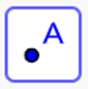 A white square with a blue circle and a black letter

Description automatically generated