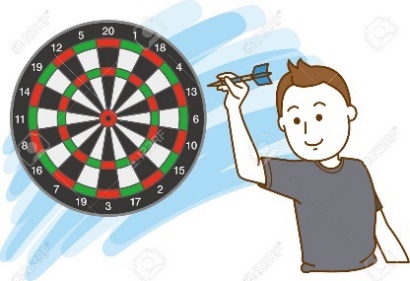 Image Illustration Of A Man Aiming At The Target Of Darts Royalty Free SVG, Cliparts, Vectors, and Stock Illustration. Image 162559617.