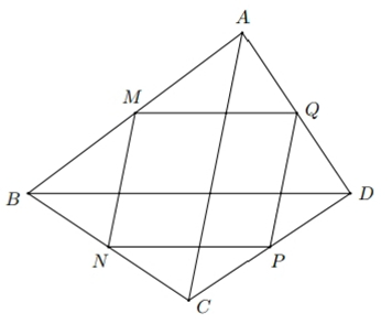 A diagram of a rhombus

Description automatically generated