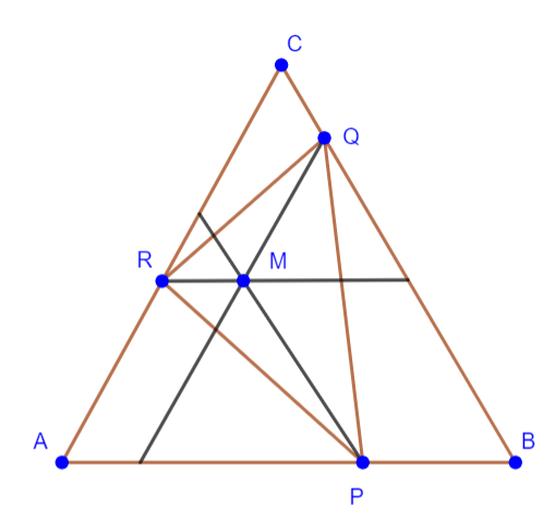 A diagram of a triangle with lines and dots

Description automatically generated with low confidence