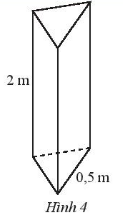 Giải bài 4 Diện tích xung quanh và thể tích của hình lăng trụ đứng tam giác, lăng trụ đứng tứ giác