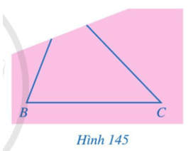 Bạn Hoa vẽ tam giác ABC lên tờ giấy sau đó cắt một phần tam giác ở phía góc A