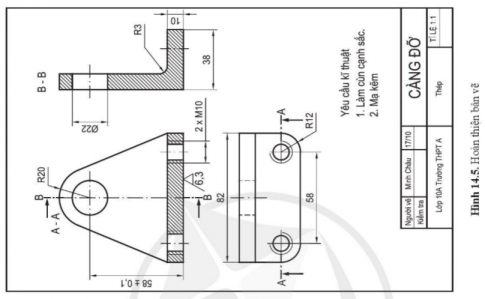 Giải bài 14 Bản vẽ chi tiết