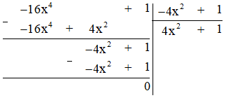 Tính: (x2 - 2x +1) : (x - 1)