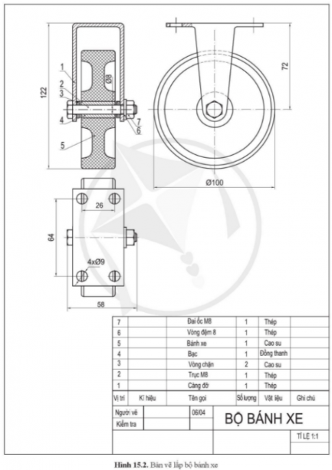 Giải bài 15 Bản vẽ lắp