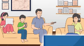 A person and a child sitting on a couch

Description automatically generated