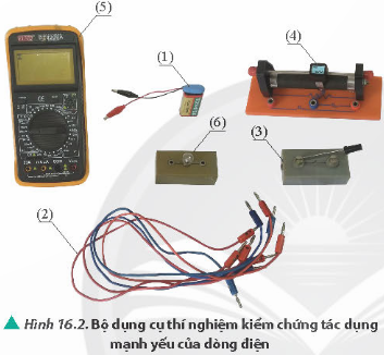 Dựa vào bộ dụng cụ trong Hình 16.2, em hãy đề xuất phương án thí nghiệm khác để kiểm chứng tính mạnh yếu của dòng điện. Tiến hành thí nghiệm (nếu có điều kiện).