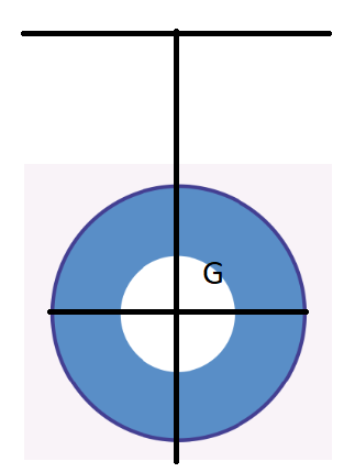 A blue circle with a white circle in the center

Description automatically generated