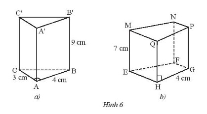 Giải bài 3 Hình lăng trụ đứng tam giác, hình lăng trụ đứng tứ giác