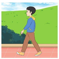 A cartoon of a child walking

Description automatically generated