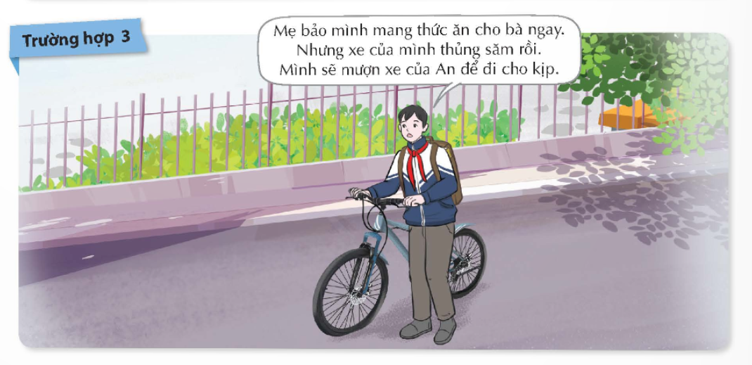 A cartoon of a person with a bicycle

Description automatically generated