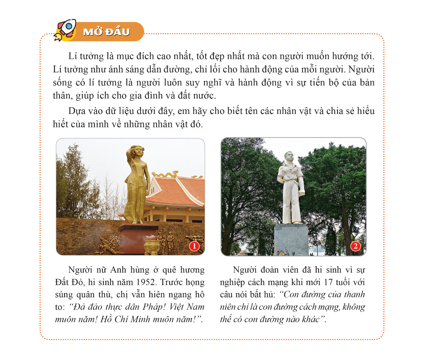 BÀI 1. SỐNG CÓ LÍ TƯỞNG