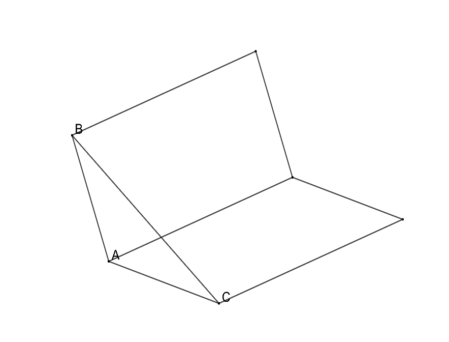 A black and white drawing of a triangle

Description automatically generated