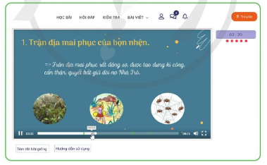 Trên trang web ở Hình 1, có những loại thông tin nào