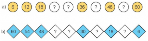 Hoạt động 1Bài 1: Tính nhẩmTrả lời:a. 6 x 1= 6     6 x 4 = 24     6 x 6 = 36b. 12 : 6 = 2    18 : 6 = 3       48 : 6 = 8c. 6 x 5 = 30   30 : 6 = 5     30 : 5 = 6Bài 2: Phép tính nào dưới đây có cùng kết quả?Trả lời:Luyện tập