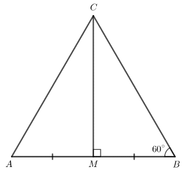 Cho tam giác MBC vuông tại M có góc B=60 độ. Gọi A là điểm nằm trên tia đối