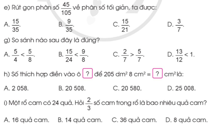 BÀI 95. ÔN TẬP CHUNG