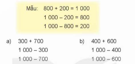 BÀI 62 PHÉP TRỪ (có nhớ) TRONG PHẠM VI 1000