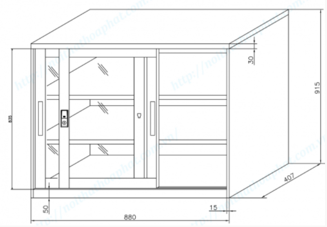 A drawing of a glass cabinet

Description automatically generated