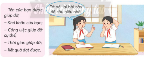 CHỦ ĐỀ 3: PHÁT TRIỂN MỐI QUAN HỆ VỚI THẦY CÔ VÀ BẠN BÈTUẦN 10Sinh hoạt dưới cờTri ân thẩy côCâu 1: Tham gia văn nghệ chào mừng ngày Nhà giáo Việt Nam 20 - 11.Trả lời rút gọn:- HS tích cực tham gia các hoạt động văn nghệ chào mừng ngày Nhà giáo Việt Nam 20 - 11.Câu 2: Giao lưu, tọa đàm về lòng biết ơn thầy cô.Trả lời rút gọn:- Giao lưu, tọa đàm về lòng biết ơn thầy cô do trường, lớp tổ chức cùng các bạn và thầy cô.Hoạt động giáo dục theo chủ đềLời nói, việc làm để duy trì và phát triển mối quan hệ với thầy cô giáoHoạt động 1. Tìm hiểu lời nói, việc làm để duy trì và phát triển mối quan hệ với thầy cô giáoCâu 1: Kể lại những lời nói, việc làm mà em đã dành cho thầy cô giáo.Trả lời rút gọn:- Kể lại những lời nói, việc làm mà em đã dành cho thầy cô giáo: Khi thấy cô giáo ôm bụng, mồ hôi nhễ nhại, em đã tới gần và hỏi cô giáo có bị làm sao không. Sau đó giúp cô lên phòng y tế của trường lấy thuốc đưa về phòng học cho cô, để cô đỡ hơn.Câu 2: Thảo luận về cách duy trì và phát triển mối quan hệ với thầy cô giáoTrả lời rút gọn:Cách duy trì và phát triển mối quan hệ với thầy cô giáo. Ví dụ như:- Mỗi lần thấy thầy cô là sẽ chào hỏi. - Giúp đỡ khi thầy cô cần. - Chào hỏi, quan tâm thầy cô giáo.Hoạt động 2. Viết thư gửi thầy cô giáo cũCâu 1: Thiết kế trang giấy viết thư cho thầy cô giáo cũ.Trả lời rút gọn:Thiết kế trang giấy viết thư cho thầy cô giáo cũ. Ví dụ:Câu 2: Viết thư cho thầy cô giáo cũ.Trả lời rút gọn:HS hãy viết một bức thư hỏi thăm sức khỏe thầy cô giáo cũ, chia sẻ về thành tích mình đạt được trong năm học mới này. Tham khảo lá thư sau:Hà Nội,  ngày … tháng … năm …Cô Huế thân mến!Chỉ còn vài ngày nữa là đến ngày Nhà giáo Việt Nam. Vậy nên em viết bức thư này để gửi đến cô những lời chúc tốt đẹp nhất. Em chúc cô luôn vui khỏe, yêu đời và cống hiến thêm nhiều cho sự nghiệp giáo dục.Ở trường mới, năm nay cô có tham giam biểu diễn văn nghệ như hồi còn dạy ở trường mình không ạ? Các bạn học sinh ở đó có ngoan và chăm chỉ như chúng em không? Ở đây, các bạn đều nhớ cô lắm. Giờ ra chơi, chúng em thường tụm lại kể chuyện về hồi cô vẫn còn dạy ở đây. Chỉ mong sao, chúng em sớm lại được gặp cô, được nghe cô kể chuyện.Còn cô thì sao? Cô vẫn nhớ chúng em chứ ạ? Cô nhớ viết thư hồi âm cho em nhé!Học sinh cũBích LanHoạt động kết nốiCâu hỏi: Làm bưu thiếp hoặc một món quà nhỏ để tặng thầy cô giáo nhân ngày Nhà giáo Việt Nam 20 - 11.Trả lời rút gọn:HS chuẩn bị một món quà nhỏ để tặng giáo viên nhân ngày Nhà giáo Việt Nam 20 - 11.Gợi ý: Thiệp chúc mừngSinh hoạt lớp