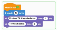 BÀI 2. TẠO CHƯƠNG TRÌNH SCRATCH ĐẦU TIÊN