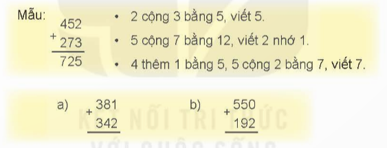 BÀI 60 PHÉP CỘNG (có nhớ) TRONG PHẠM VI 1000